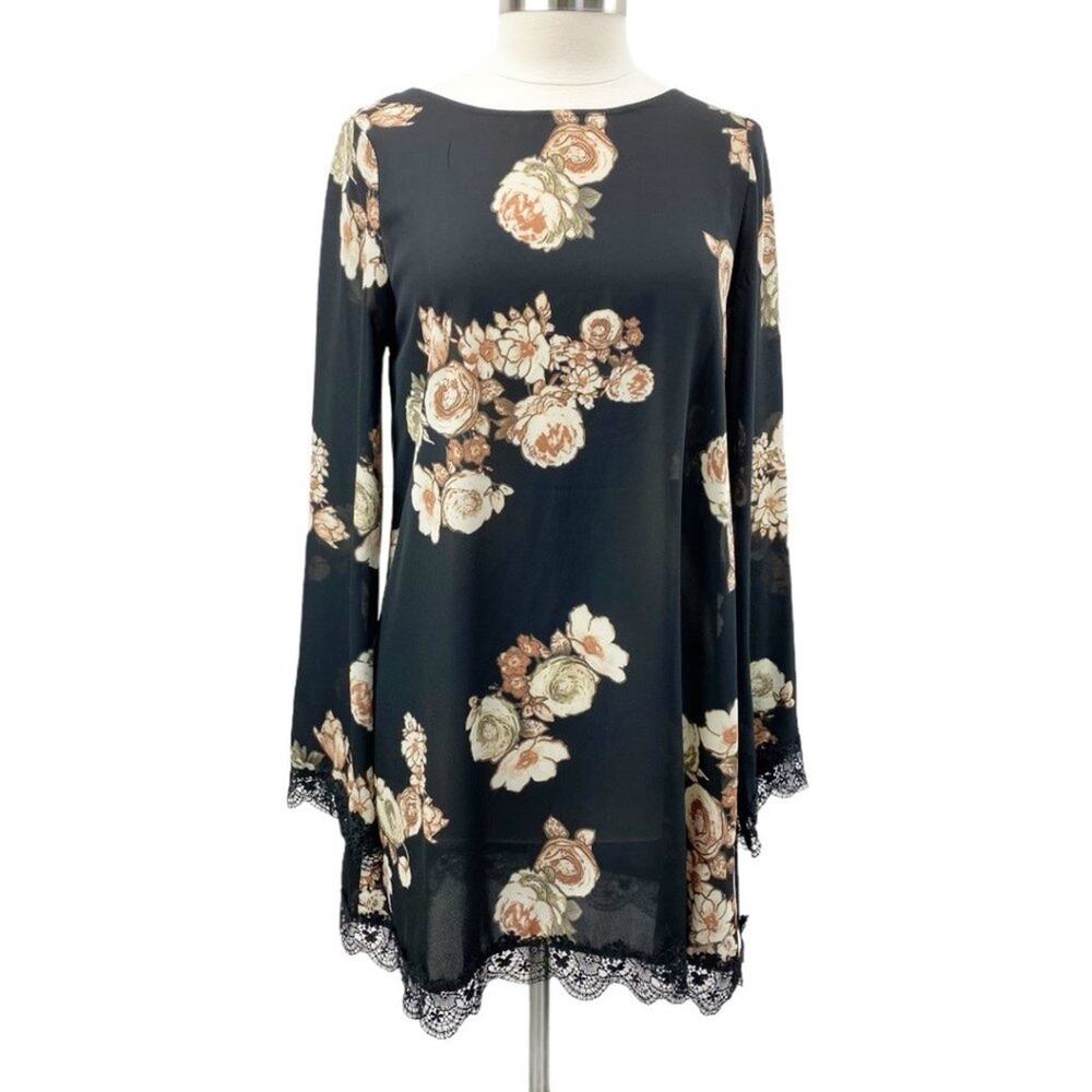 Forever‎ 21 Dress Dark Cottagecore Womens Medium Bohemian Witchy Feminine Dainty
